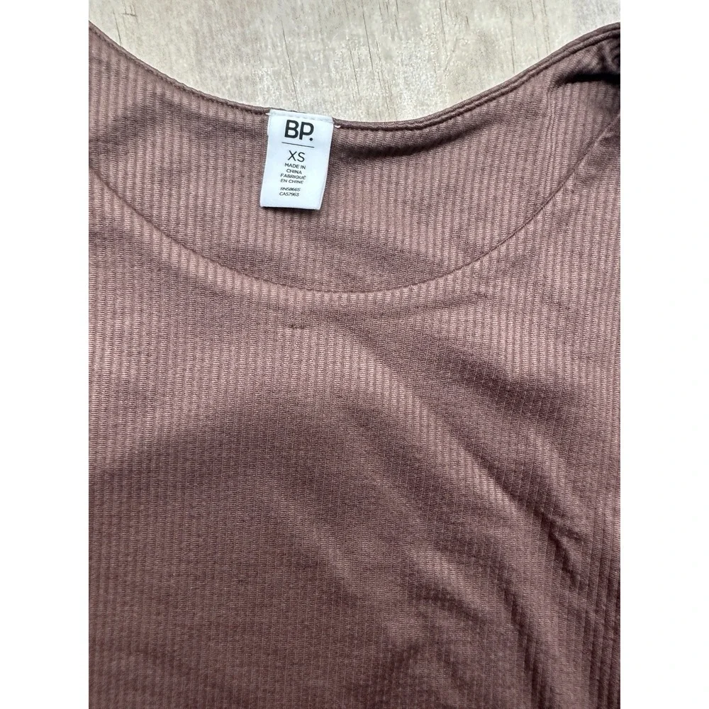 Two! BP for‎ Nordstrom Brown Beige Ribbed thong bodysuits XS S